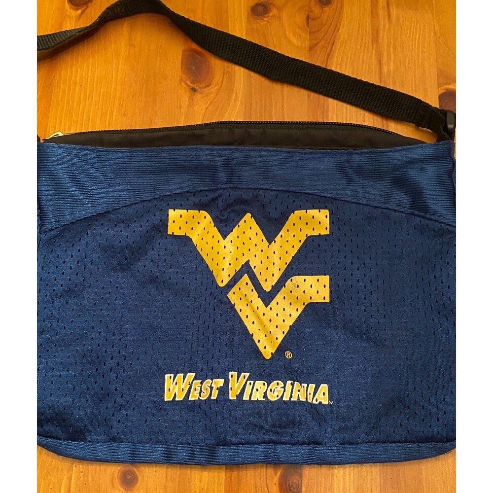 West Virginia Mountaineers Purse Jersey Crossbody NCAA Logo WV Handbag